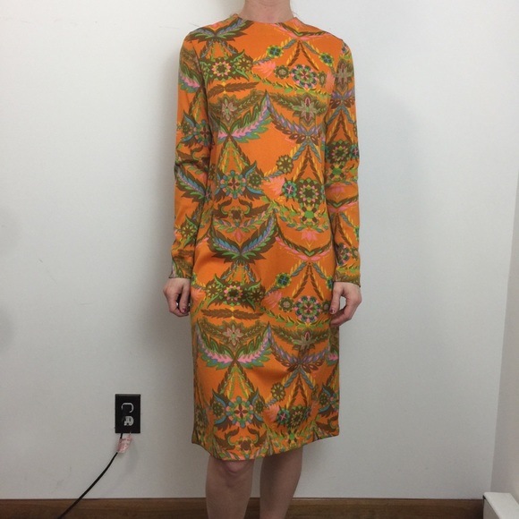 Francis-X Dresses & Skirts - VINTAGE Francis-X Orange Psychedelic Print Dress